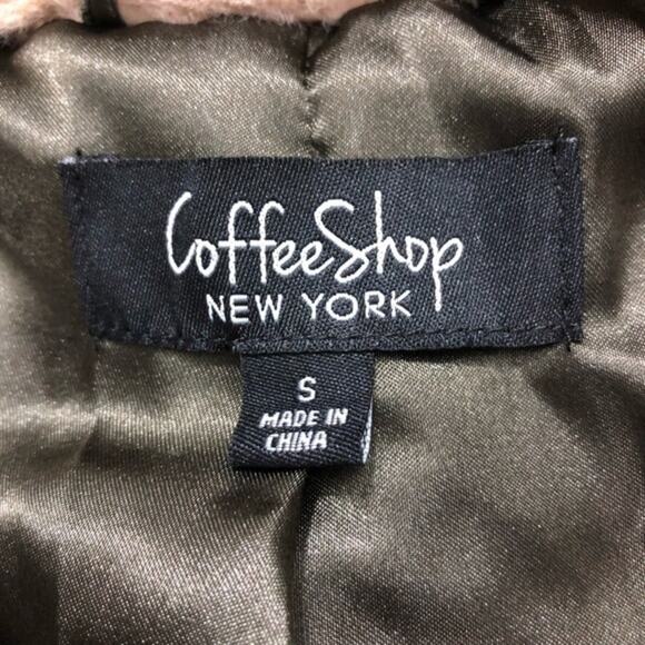 Coffee Shop Faux Fur Leopard Colorblock Jacket S - Picture 5 of 8